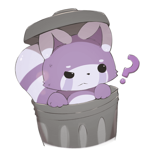 A raccoon peeking out of a bin, looking confused